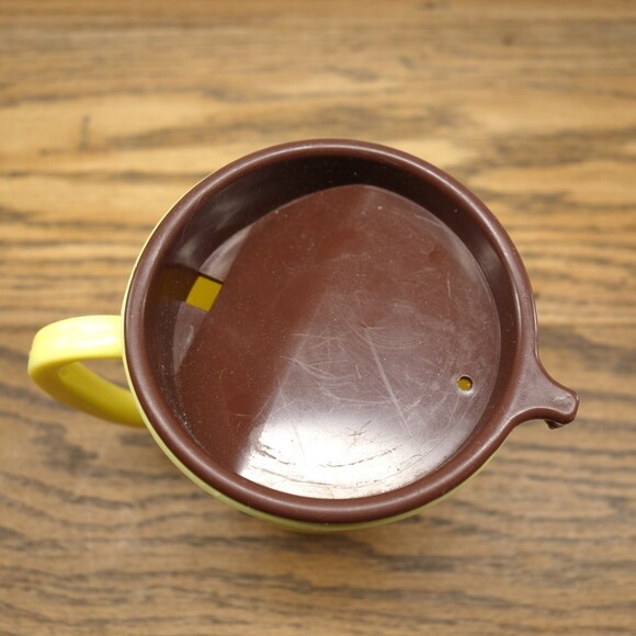 Indianapolis 500 Vintage Yellow Travel Coffee Mug Cup Whirley International - Picture 5 of 6